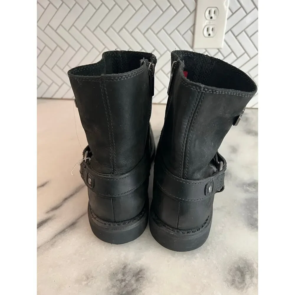 Harley-Davidson Engineer Motorcycle Boots Black Leather Mens US 11 D93262